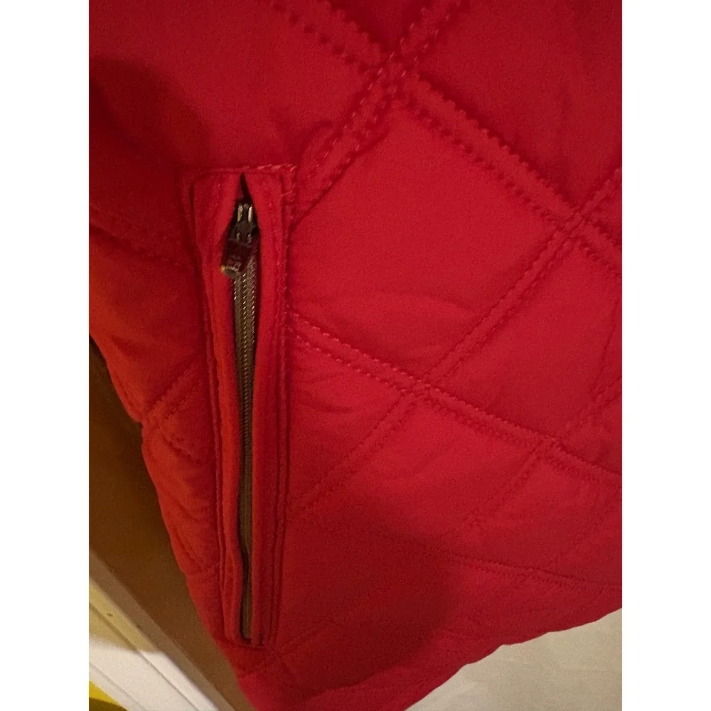 Brooks Brothers Men's Paddock Diamond Quilted Vest Red Medium Thermore NWT